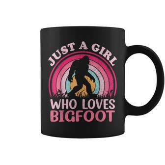 Vintage Retro Bigfoot Lover Just A Girl Who Loves Bigfoot Coffee Mug - Thegiftio UK