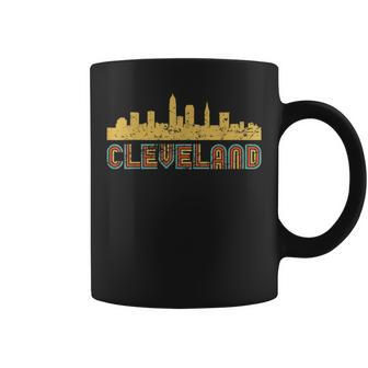 Vintage Retro Cleveland Ohio Skyline Coffee Mug - Monsterry DE