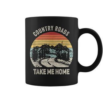 Vintage Retro Country Roads Take Me Home Coffee Mug - Monsterry AU