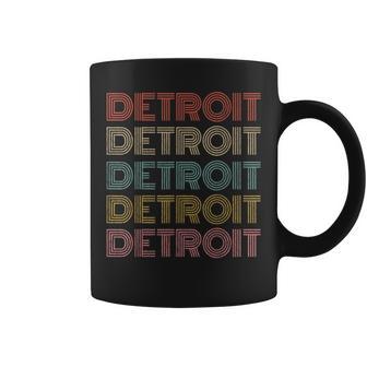 Vintage Retro Detroit Michigan 70S 80S Style Coffee Mug - Monsterry UK