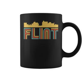 Vintage Retro Flint Michigan Skyline Coffee Mug - Monsterry CA