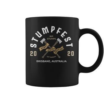 Vintage Retro Stumpfest Brisbane Get Sweaty Coffee Mug - Seseable