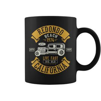 Vintage Retro Hot Rod Redondo Beach California Coffee Mug - Monsterry