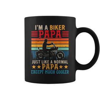 Vintage-Retro Ich Bin Ein Biker Papa Definitioniel Cooler Tassen - Geschenkecke