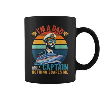 Vintage Retro I'm A Dad And Captain Father's Day Proud Coffee Mug - Monsterry CA