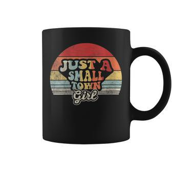 Vintage Retro Just A Small Town Girl Womens Coffee Mug - Monsterry
