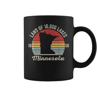 Vintage Retro Land Of 10000 Lakes 1858 Minnesota Coffee Mug - Monsterry AU