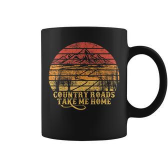 Vintage Retro Music Fans Country Roads Take Me Home Coffee Mug - Monsterry AU