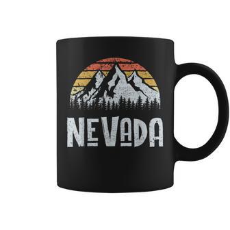 Vintage Retro Nv Nevada Mountain State Sunrise Coffee Mug - Monsterry