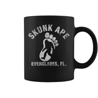 Vintage Retro Skunk Ape Foot Florida Everglades Bigfoot Coffee Mug - Monsterry