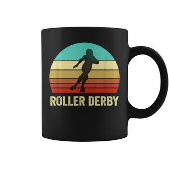 Vintage Retro Style Sunset Roller Derby Coffee Mug - Monsterry