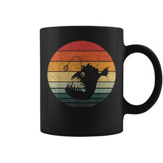 Vintage Retro Sunset Angler Fish Coffee Mug - Monsterry