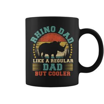 Vintage Rhino Dad Like A Regular Dad Rhino Father's Day Coffee Mug - Monsterry AU