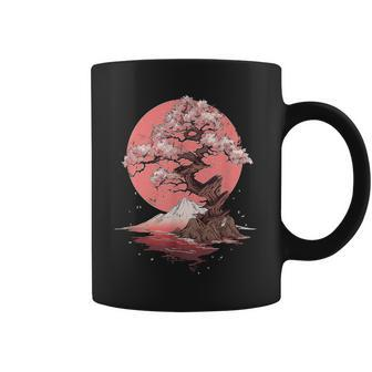 Vintage Sakura Garden Cherry Blossom Japanese Coffee Mug - Monsterry AU