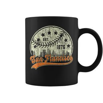 Vintage San Francisco Cityscape Baseball Lover Kid Coffee Mug - Monsterry DE