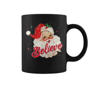 Vintage Santa Claus Believe Christmas Boys Girls Coffee Mug - Thegiftio UK