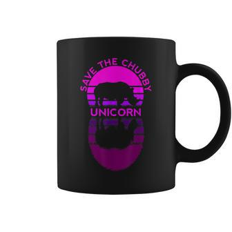 Vintage Save The Chubby Unicorn Rhino Retro Colors Coffee Mug - Monsterry DE
