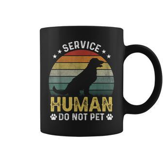 Vintage Service-Human Do Not Pet Dog Lover Coffee Mug - Monsterry