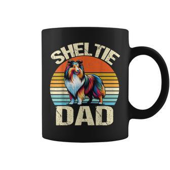 Vintage Sheltie Dog Dad Sheltie Dog Lover Daddy Father's Day Coffee Mug - Thegiftio UK