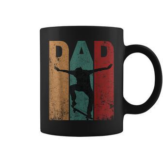 Vintage Skateboard Dad Daddy Silhouette Father's Day Coffee Mug - Monsterry DE