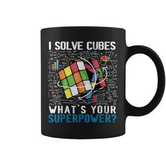 Vintage I Solve Cubes Superpower Speed Cubing Coffee Mug - Monsterry UK