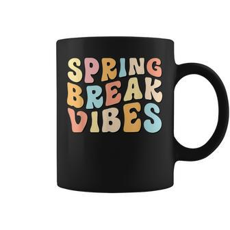 Vintage Spring Break Vibes Cute Spring Vacation Teacher Coffee Mug - Seseable