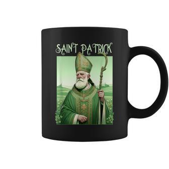 Vintage St Patrick Saint Patty Clover Catholic Prayer Faith Coffee Mug - Seseable