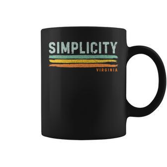 Vintage Stripes Simplicity Va Coffee Mug - Monsterry CA