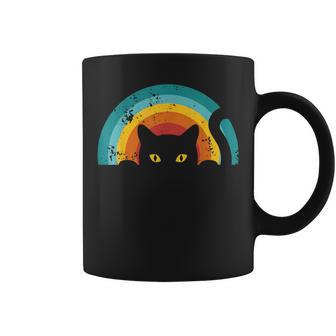 Vintage Style Cat Retro Distressed Cat Coffee Mug - Monsterry CA