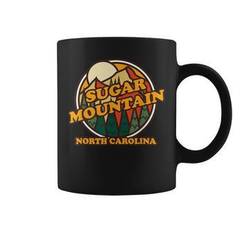 Vintage Sugar Mountain North Carolina Mountain Hiking Print Coffee Mug - Monsterry