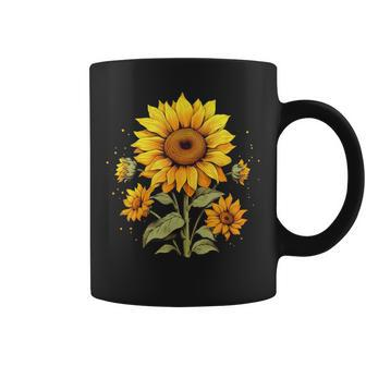 Vintage Sunflower Graphic Coffee Mug - Seseable