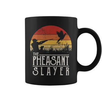 Vintage Sunset Retro Style Pheasant Hunting Pheasant Slayer Coffee Mug | Mazezy