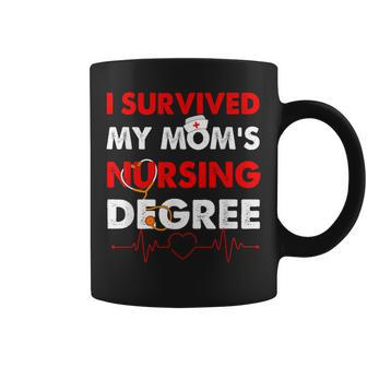 Vintage Survived My Mom's Nursing Degree Nursing Graduation Coffee Mug - Monsterry AU