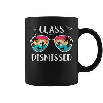 Vintage Teacher Class Dismissed Sunglasses Sunset Surfing Coffee Mug - Monsterry