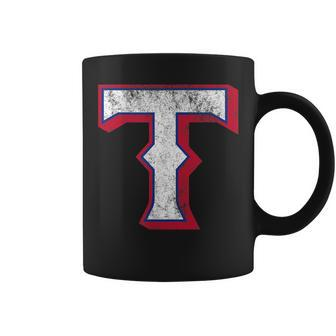 Vintage Texas Baseball T Distressed Game Day Ranger Coffee Mug | Crazezy