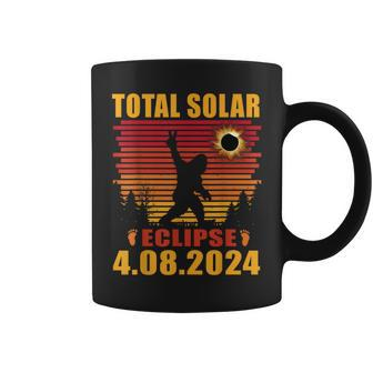 Vintage Total Solar Eclipse 04082024 Sasquatch Bigfoot Coffee Mug | Mazezy