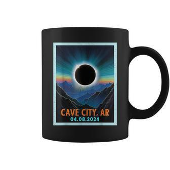 Vintage Total Solar Eclipse 2024 Cave City Arkansas Coffee Mug - Seseable