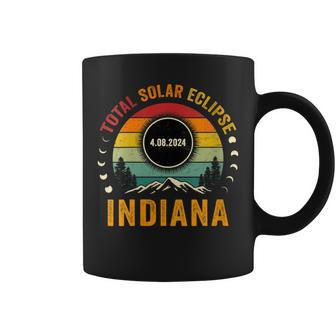 Vintage Total Solar Eclipse 2024 Totality 040824 Indiana Coffee Mug - Monsterry