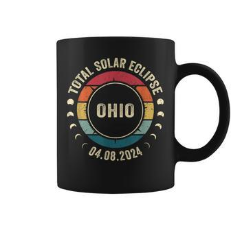 Vintage Total Solar Eclipse Ohio April 8 2024 Totality Coffee Mug - Seseable