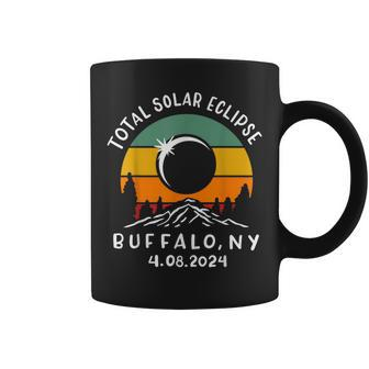 Vintage Total Solar Eclipse Usa Buffalo New York 4082024 Coffee Mug - Monsterry