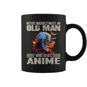 Vintage Never Underestimate An Old Man Who Loves Anime Cute Coffee Mug - Thegiftio UK