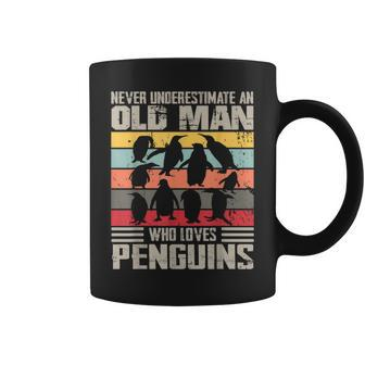Vintage Never Underestimate An Old Man Who Loves Penguins Coffee Mug - Monsterry CA