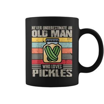 Vintage Never Underestimate An Old Man Who Loves Pickles Coffee Mug - Monsterry