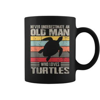 Vintage Never Underestimate An Old Man Who Loves Turtles Coffee Mug - Monsterry AU