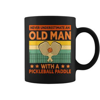 Vintage Never Underestimate An Old Man Pickleball Coffee Mug - Thegiftio UK