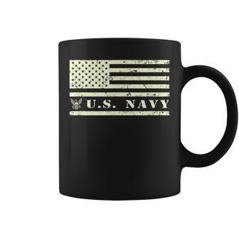 Vintage Us Flag United States Navy Coffee Mug - Monsterry DE