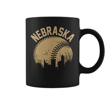 Vintage Usa State Fan Player Coach Nebraska Baseball Coffee Mug - Monsterry