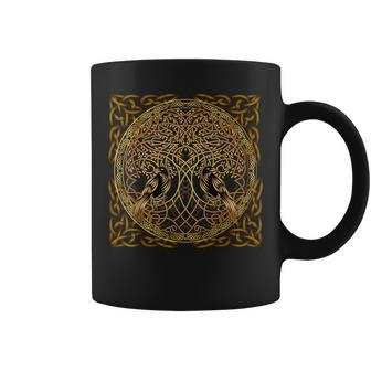 Vintage-Vikings Celtic Mythology Odins Raven Hugin-Munin Coffee Mug - Monsterry CA