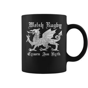 Vintage Welsh Rugby Or Wales Rugby Football Top Coffee Mug - Monsterry