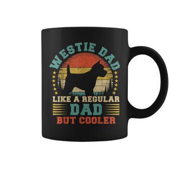 Vintage Westie Dad Like A Regular Dad Westie Father's Day Coffee Mug - Monsterry DE